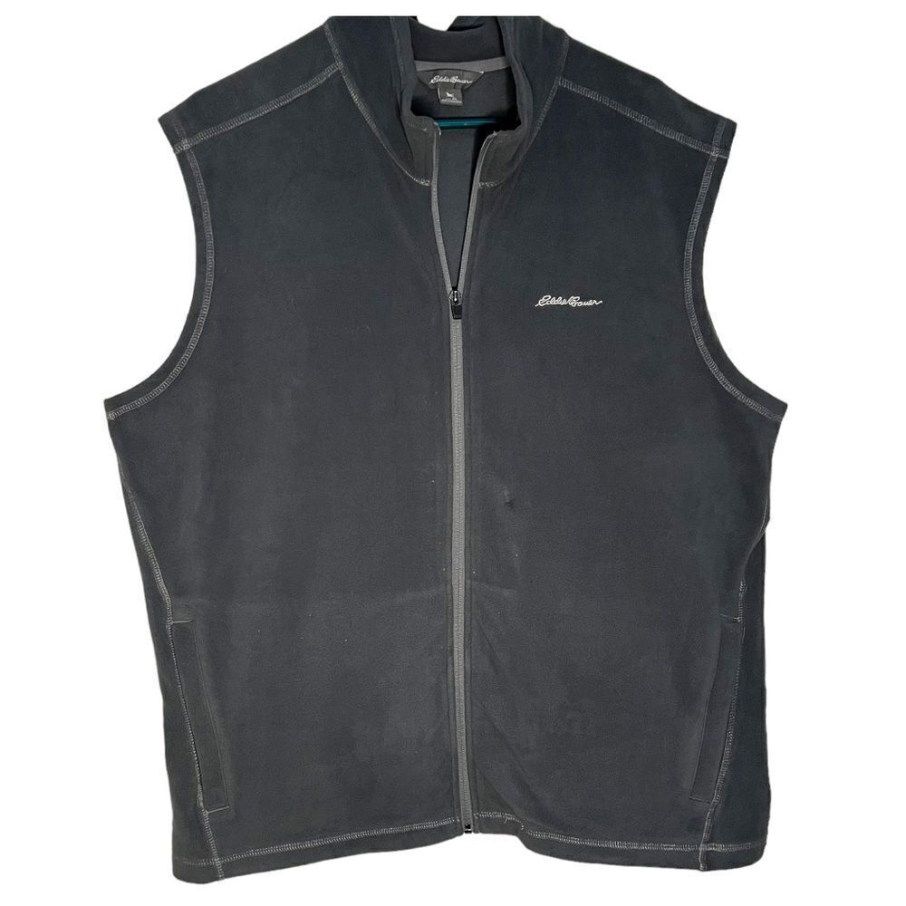 EDDIE BAUER Fleece Vest, Gray Size XL